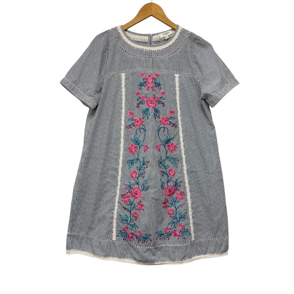 Bungee Floral Embroidered Babydoll Dress